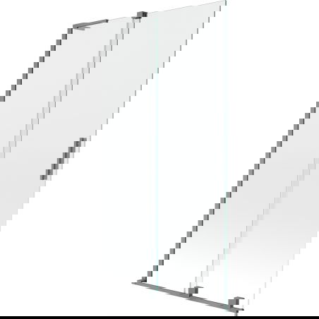 Mexen Velar L Badewannenabtrennung 2-flügelig schiebbar 100 x 150 cm, transparent, gun metal - 896-100-003-01-95