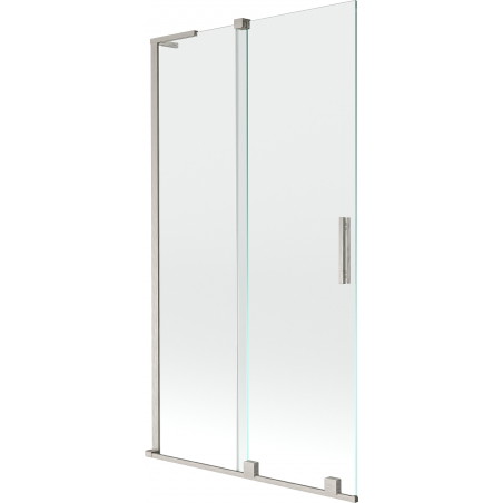 Mexen Velar L dvokrilni klizni tuš ekran 100 x 150 cm, proziran, brušeni nikal - 896-100-003-01-97