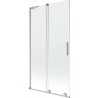 Mexen Velar L 2-osaline libisev dušinurk 100 x 150 cm, läbipaistev, harjatud nikkel - 896-100-003-01-97