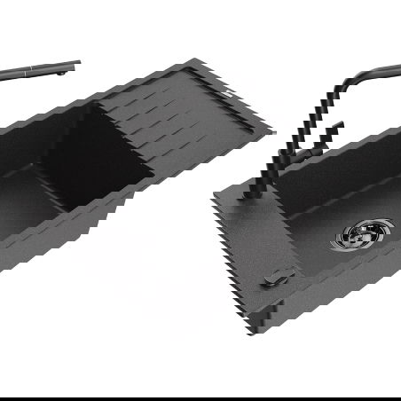 Mexen Elias νεροχύτης γρανίτης 1 θαλάμους με αποστραγγιστήρα και μπαταρία