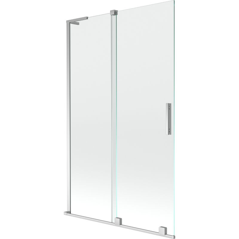 Mexen Velar L badwand met 2-delige schuifdeur 110 x 150 cm, transparant, chroom - 896-110-003-01-01