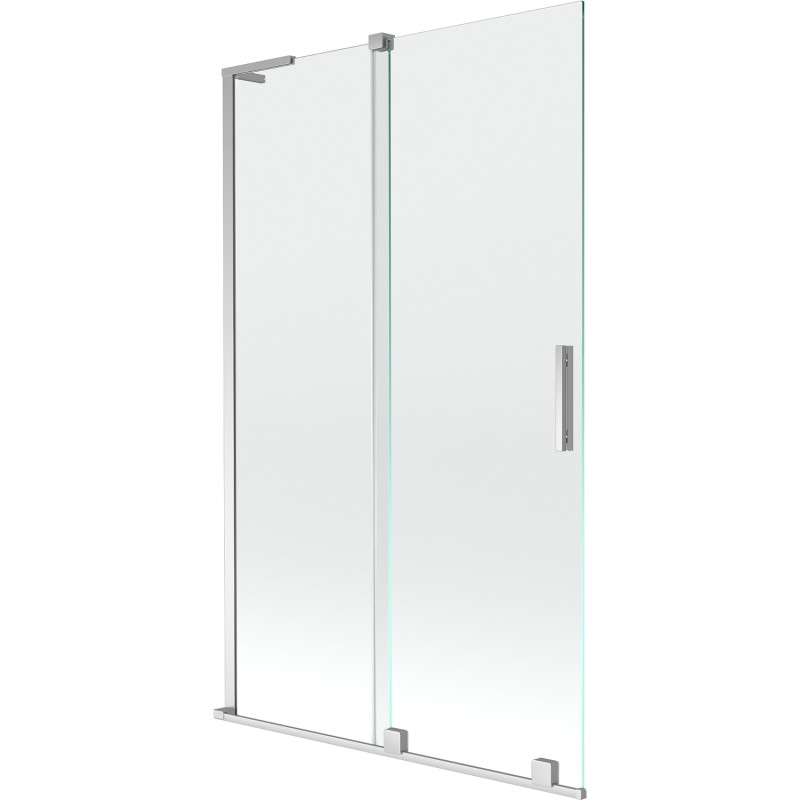 Mexen Velar L klizni paravan za kadu 2-krilni klizni 110 x 150 cm, proziran, krom - 896-110-003-01-01