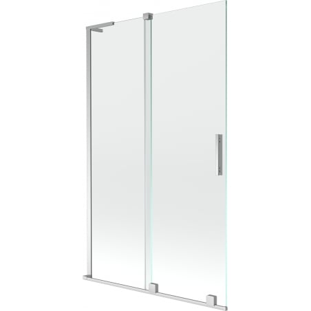 Mexen Velar L Badewannenwand 2-flügelig verschiebbar 110 x 150 cm, transparent, Chrom - 896-110-003-01-01