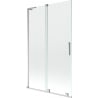 Mexen Velar L Badewannenwand 2-flügelig verschiebbar 110 x 150 cm, transparent, Chrom - 896-110-003-01-01
