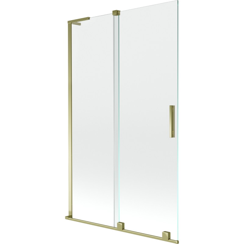 Mexen Velar L klizna za kadu s dva klizna krila 110 x 150 cm, prozirna, zlatna - 896-110-003-01-50