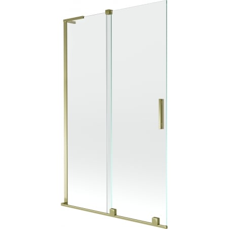 Mexen Velar L vannitoa ekraan 2-tiivaline lükanduks 110 x 150 cm, läbipaistev, kuldne - 896-110-003-01-50