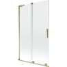 Mexen Velar L klizna za kadu s dva klizna krila 110 x 150 cm, prozirna, zlatna - 896-110-003-01-50