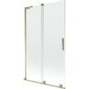 Mexen Velar L vannitoa ekraan 2-tiivaline lükanduks 110 x 150 cm, läbipaistev, kuldne - 896-110-003-01-50