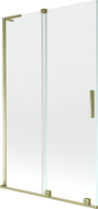 Mexen Velar L badwand scherm 2-delige schuifbare 110 x 150 cm, transparant, goud - 896-110-003-01-50