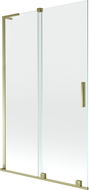 Mexen Velar L klizna za kadu s dva klizna krila 110 x 150 cm, prozirna, zlatna - 896-110-003-01-50