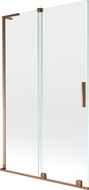 Mexen Velar L 2-panel sliding bath screen 110 x 150 cm, transparent, rose gold - 896-110-003-01-60