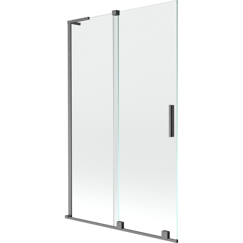 Mexen Velar L klizni zaslon za tuš s 2 krila, klizna 110 x 150 cm, prozirna, pištolj siva brušena - 896-110-003-01-66