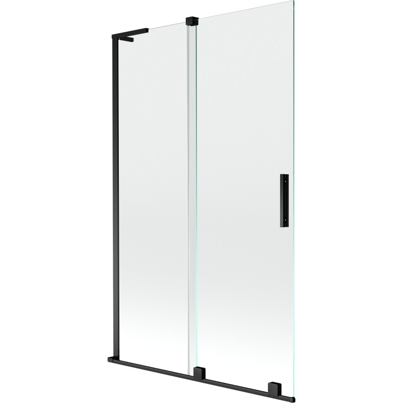 Mexen Velar L vanni ekraan, 2-osaline lükanduks 110 x 150 cm, läbipaistev, must - 896-110-003-01-70