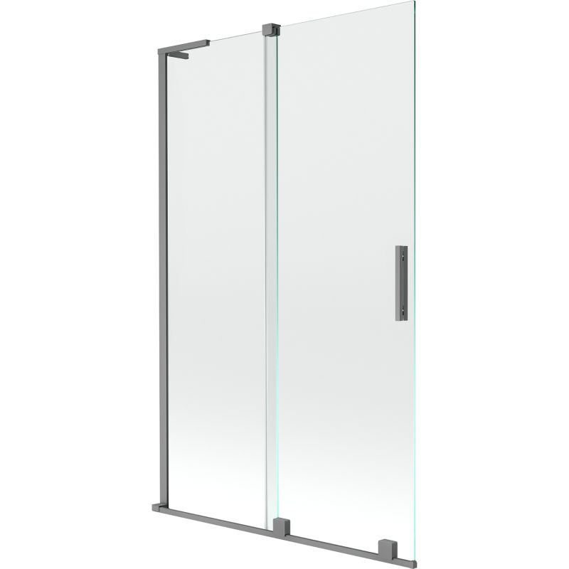 Mexen Velar L 2-delad duschvägg skjutbar 110 x 150 cm, transparent, gun metal - 896-110-003-01-95