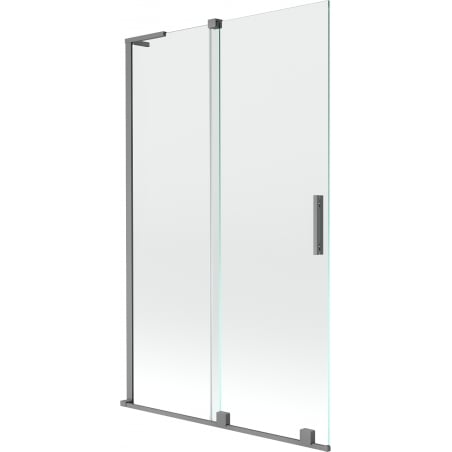 Mexen Velar L 2-osaline lükandvanniparavan, 110 x 150 cm, läbipaistev, püssmetall - 896-110-003-01-95