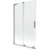Mexen Velar L 2-osaline lükandvanniparavan, 110 x 150 cm, läbipaistev, püssmetall - 896-110-003-01-95