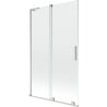 Paroi de baignoire coulissante 2 volets Mexen Velar L 110 x 150 cm, transparent, nickel brossé - 896-110-003-01-97