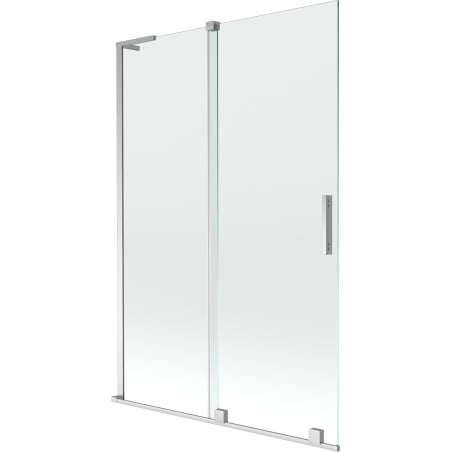 Mexen Velar L Badewannenfaltwand 2-flügelig verschiebbar 120 x 150 cm, transparent, Chrom - 896-120-003-01-01