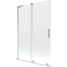 Mexen Velar L Badewannenfaltwand 2-flügelig verschiebbar 120 x 150 cm, transparent, Chrom - 896-120-003-01-01
