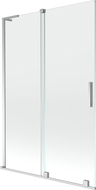 Mexen Velar L badwand tweedelig schuifbaar 120 x 150 cm, transparant, chroom - 896-120-003-01-01