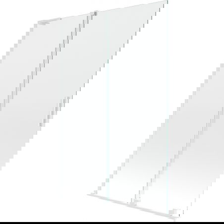 Mexen Velar L 2-vikbar utdragbar duschskärm 120 x 150 cm, transparent, vit - 896-120-003-01-20