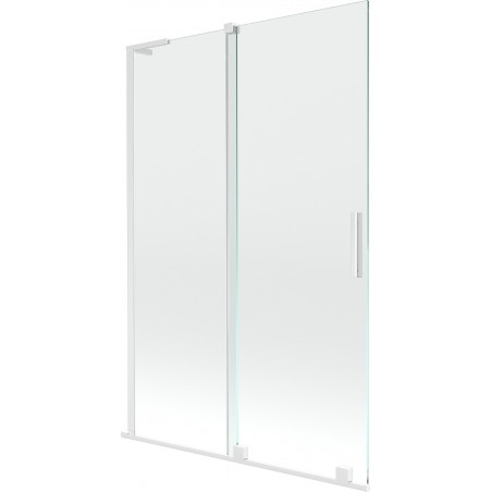 Mexen Velar L klizni paravan za tuš, 2-krilni, 120 x 150 cm, proziran, bijeli - 896-120-003-01-20
