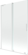 Mexen Velar L klizni paravan za tuš, 2-krilni, 120 x 150 cm, proziran, bijeli - 896-120-003-01-20