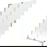 Mexen Velar L paratia per vasca da bagno a 2 ante scorrevoli 120 x 150 cm, trasparente, oro - 896-120-003-01-50