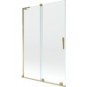 Mexen Velar L vanniäärne ekraan, 2-osaline lükanduks, 120 x 150 cm, läbipaistev, kuldne - 896-120-003-01-50