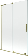 Mexen Velar L klizni paravan za kadu s dva krila 120 x 150 cm, proziran, zlatni - 896-120-003-01-50