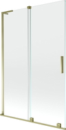 Mexen Velar L parawan nawannowy 2-skrzydłowy rozsuwany 120 x 150 cm, transparent, złoty - 896-120-003-01-50