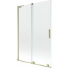 Mexen Velar L 2-osaline nihutatav vannitoa ekraan, 120 x 150 cm, läbipaistev, kuldne harjatud - 896-120-003-01-55