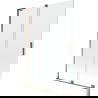 Mexen Velar L badwand met 2 schuifdeuren 120 x 150 cm, transparant, roze goud - 896-120-003-01-60