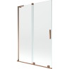 Mexen Velar L klizne tuš kabine s dva krila 120 x 150 cm, prozirno, roza zlato - 896-120-003-01-60