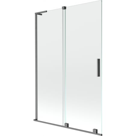 Mexen Velar L 2-osaline lükanduv dušisein 120 x 150 cm, läbipaistev, harjatud gunmetal hall - 896-120-003-01-66