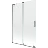 Mexen Velar L 2-osaline lükanduv dušisein 120 x 150 cm, läbipaistev, harjatud gunmetal hall - 896-120-003-01-66