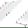 Mexen Velar L badwand, 2-delige schuifdeur 120 x 150 cm, transparant, geborsteld geweergrijs - 896-120-003-01-66
