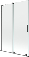 Mexen Velar L 2-osaline lükanduv dušisein 120 x 150 cm, läbipaistev, harjatud gunmetal hall - 896-120-003-01-66