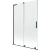 Mexen Velar L 2-osaline liigendiga vanniklapp, 120 x 150 cm, läbipaistev, relvmetall - 896-120-003-01-95