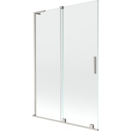 Mexen Velar L libistatav vannisein, kaheosaline, avatav, 120 x 150 cm, läbipaistev, harjatud nikkel - 896-120-003-01-97