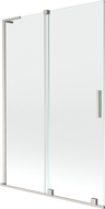Mexen Velar L 2-panel sliding shower screen 120 x 150 cm, transparent, brushed nickel - 896-120-003-01-97