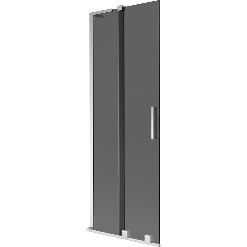 Mexen Velar L Badewannenwand 2-flügelig verschiebbar 70 x 150 cm, graphit, chrom - 896-070-003-41-01