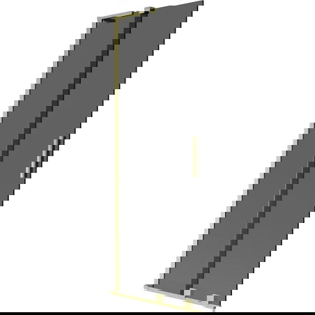 Mexen Velar L Badewannenwand 2-flügelig verschiebbar 70 x 150 cm, Graphit, Gold gebürstet - 896-070-003-41-55