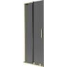 Mexen Velar L Shower Screen 2-Panel Sliding 70 x 150 cm, Graphite, Brushed Gold - 896-070-003-41-55
