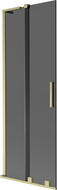 Mexen Velar L Shower Screen 2-Panel Sliding 70 x 150 cm, Graphite, Brushed Gold - 896-070-003-41-55