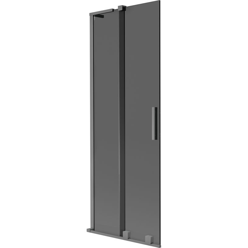 Mexen Velar L Badewannenabtrennung 2-flügelig verschiebbar 70 x 150 cm, grafit, gun metal - 896-070-003-41-95
