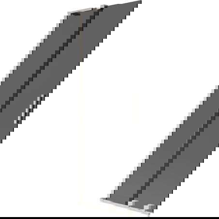 Mexen Velar L Badewannenfaltwand 2-flügelig schiebbar 70 x 150 cm, grafit, gebürstetes Nickel - 896-070-003-41-97