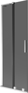 Mexen Velar L dvoslojni klizni paravan za kadu 75 x 150 cm, grafit, krom - 896-075-003-41-01