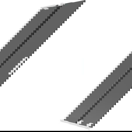 Mexen Velar L Badewannen-Abtrennung mit 2 Schiebetüren 75 x 150 cm, graphit, weiß - 896-075-003-41-20