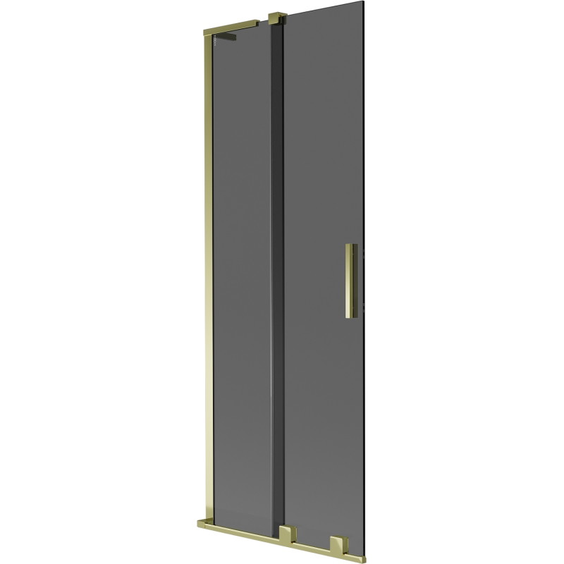 Mexen Velar L kaheosaline lükandvannisein 75 x 150 cm, grafiit, kuldne - 896-075-003-41-50